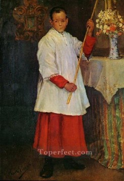 パブロ・ピカソ Painting - 聖歌隊の子供 1896年 パブロ・ピカソ